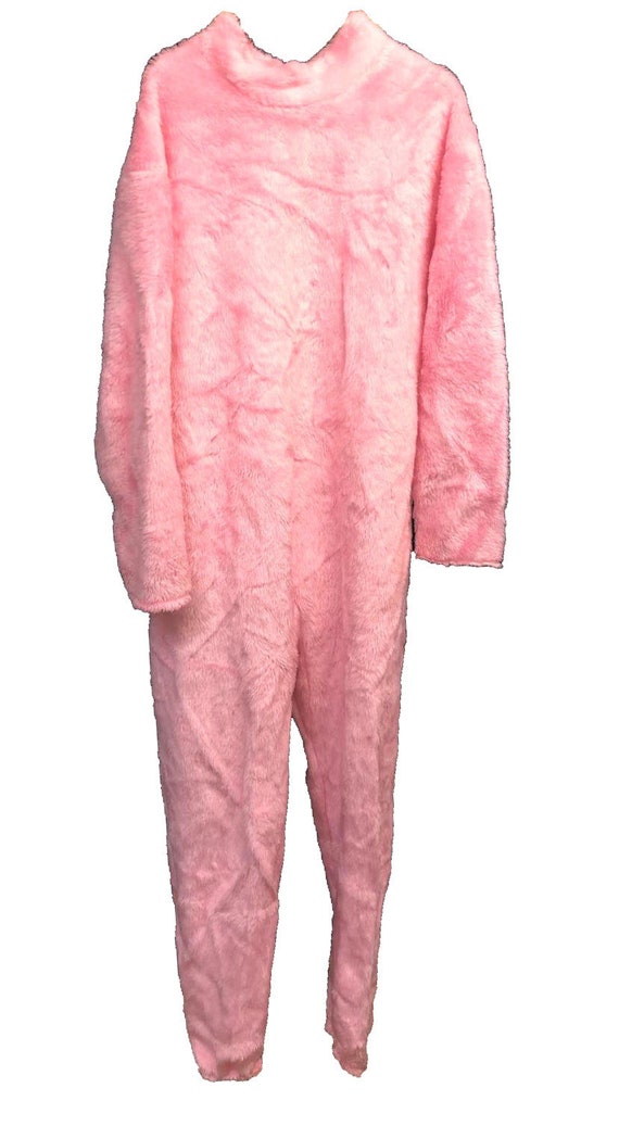Pink Easter Bunny Fur Suit Costume - image 3
