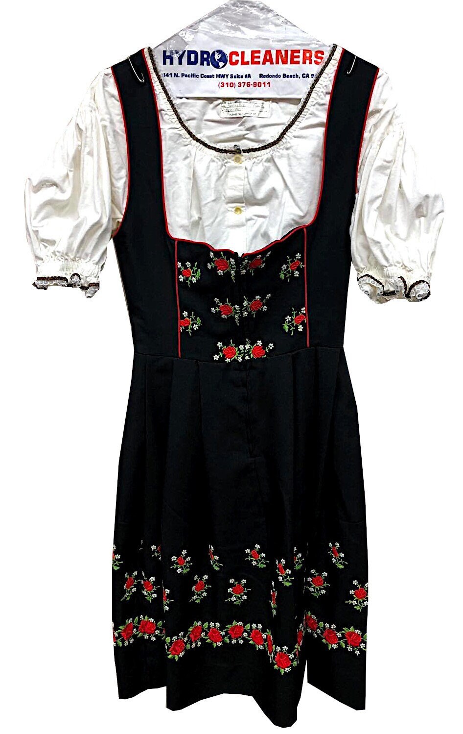 Vintage Aprons, Retro Aprons, Old Fashioned Aprons & Patterns Vintage German Maid Dress, Blouse, Apron  Hat Size Sm - Md $100.00 AT vintagedancer.com