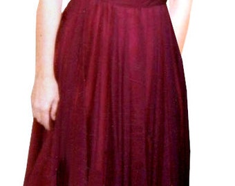 1950 Vintage Plum Chiffon Dress Size SM - MD