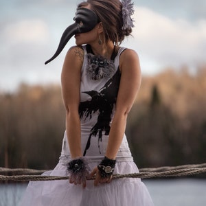 Crow Yoga Tank Top / Witch Clothing / Raven Muscle Tank / Pagan Clothing / Alternative Clothing / Burning Man Clothing Women / Goth Shirt image 2