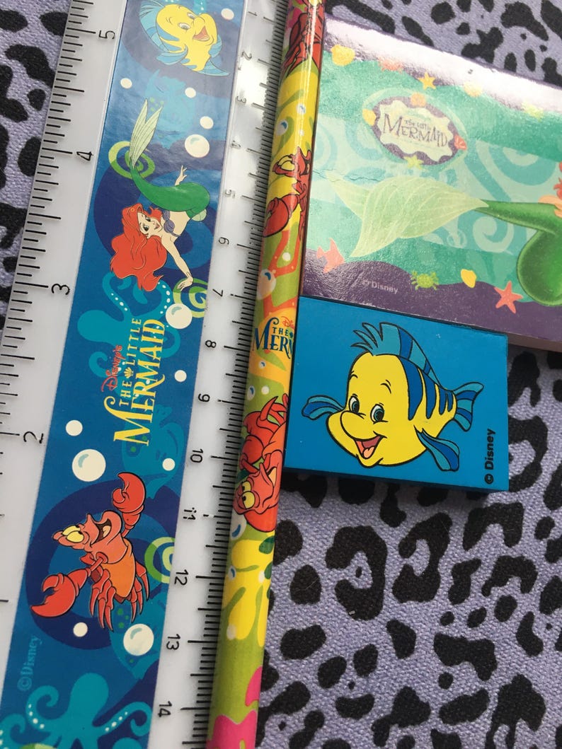 1990s Impact Vintage the Little Mermaid Stationary School Supplies 4pcs ...