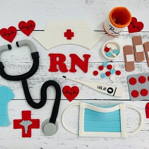 Ambulance Cake Topper, Fondant, Handmade Edible, ambulance cake decorations,  medical cake topper, doctor, emt, nurse