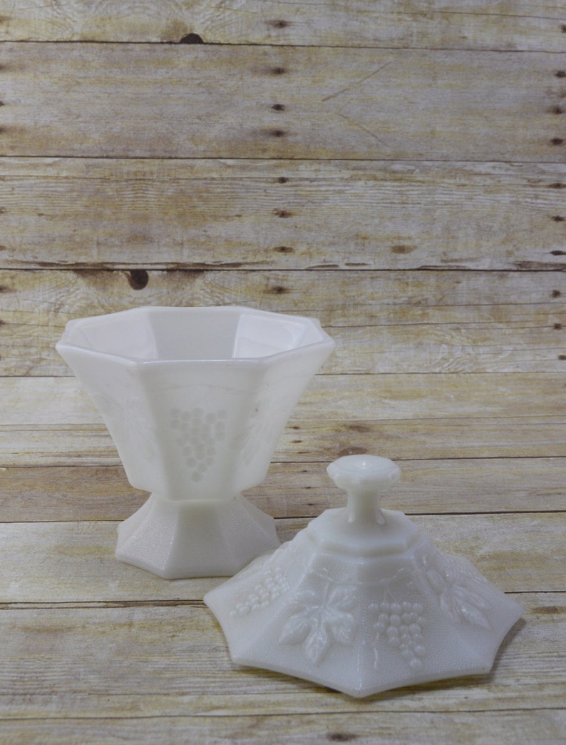 Candy Dish Nut Bowl Olive Server Milk Glass Candy Dish Milk Etsy