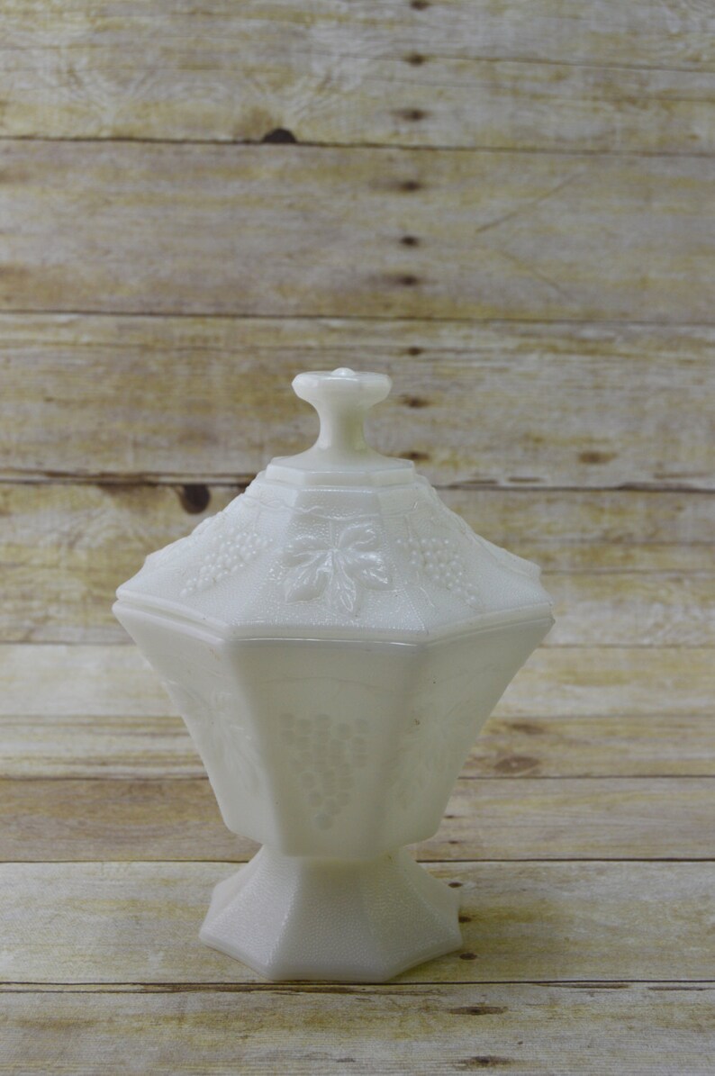 Candy Dish Nut Bowl Olive Server Milk Glass Candy Dish Milk Etsy