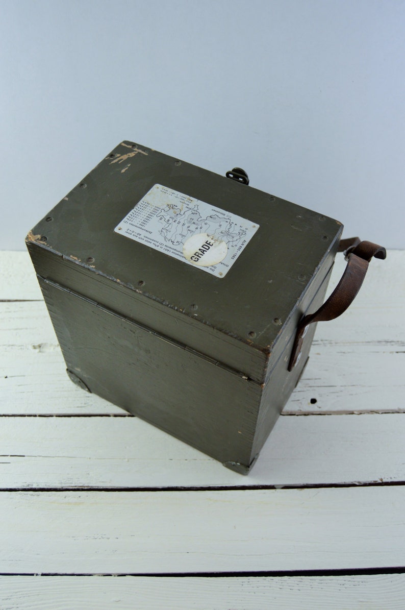 Vintage Military Box Americana Decor Etsy