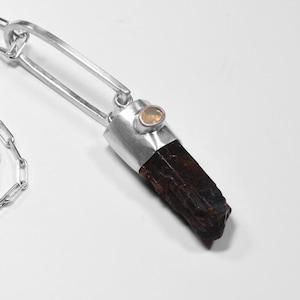 Blue Apatite Opal Pendant 925 Sterling Silver Generator Point Necklace Third Eye Sacral Chakra Gift