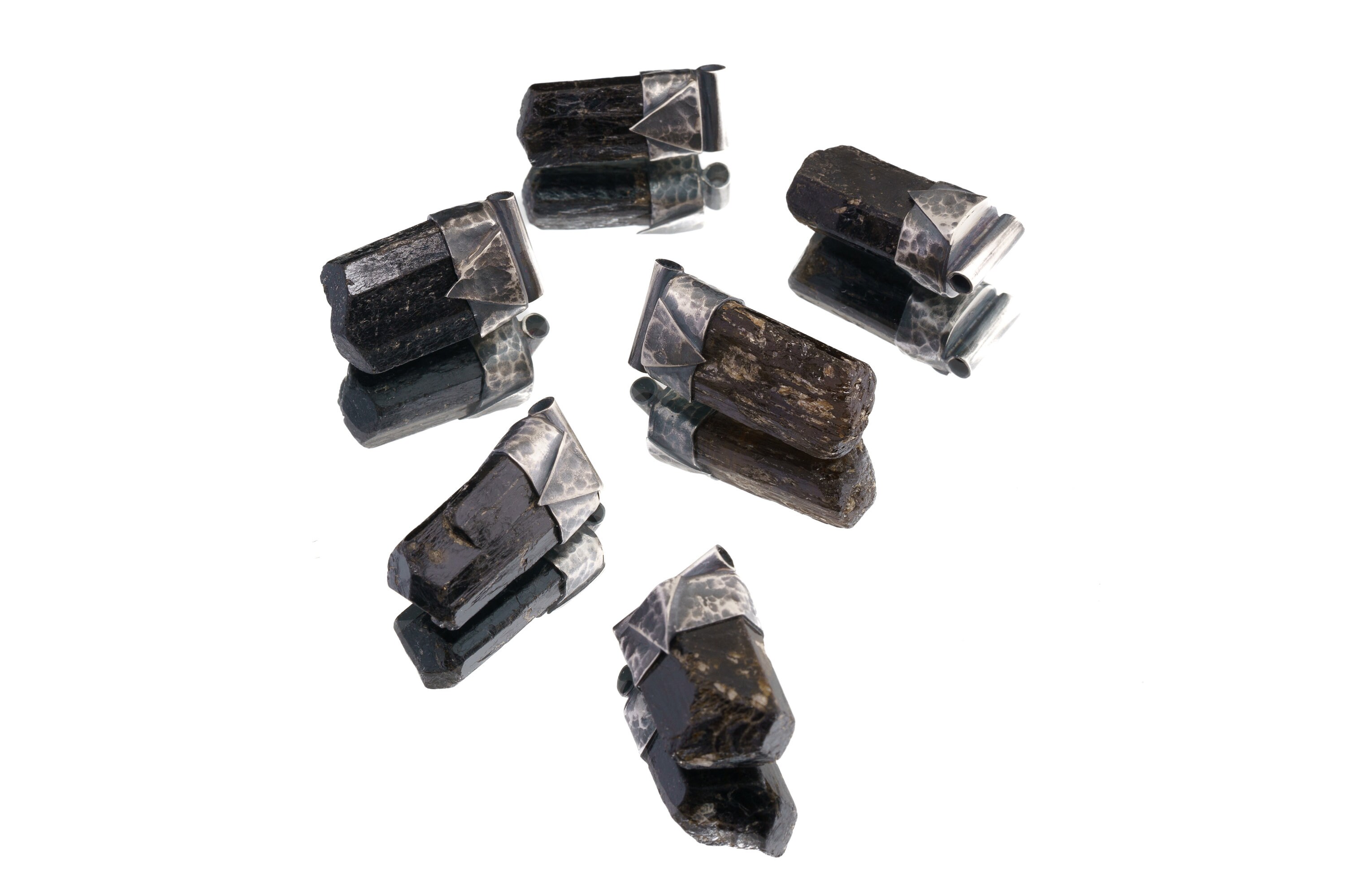 Tormalina Nera, Ciondolo In Argento Sterling 925 Con Pietra - Foto 10