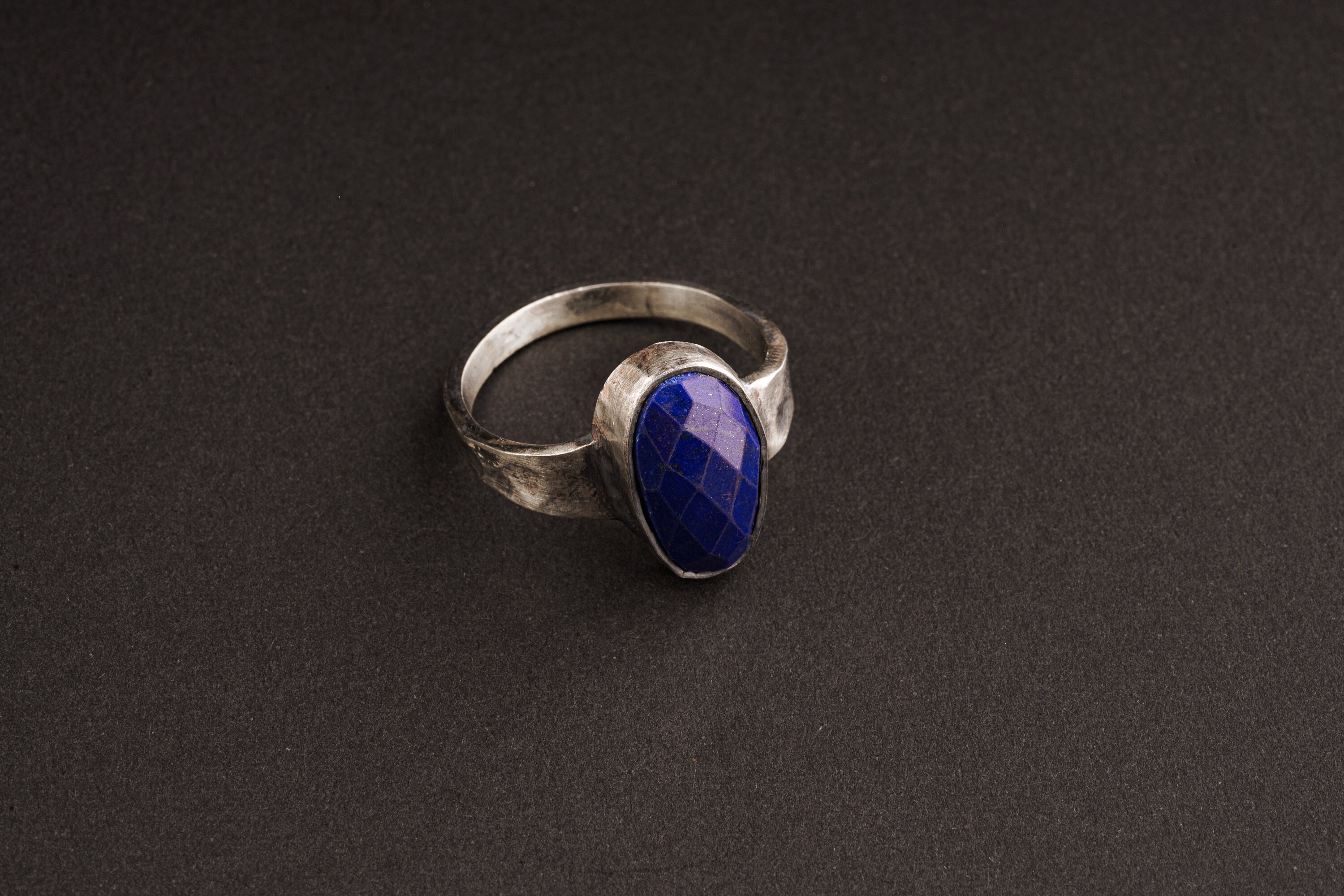 Faceted Lapis Lazuli Cabochon - Large ( Men's ) - Size 12 1