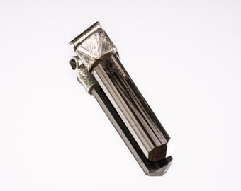Black Terminated Tourmaline Specimen Stack Pendant, Textured & Oxidized Sterling Silver, Root Chakra, Capricorn, Protective , Unique Gift