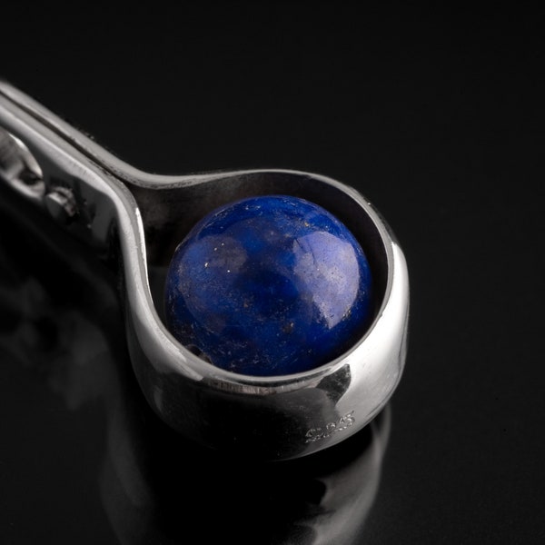 Celestial Orbis Pendant:   Lapis Lazuli - Sterling Silver Pendant