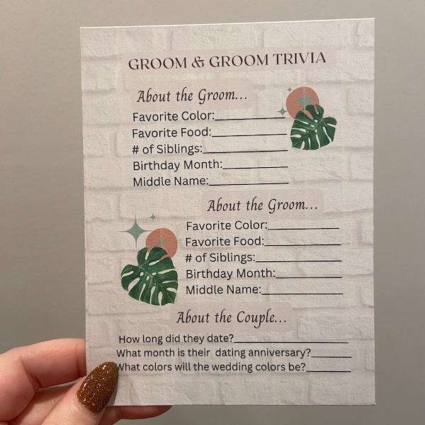 Gay Wedding Shower Games - Etsy