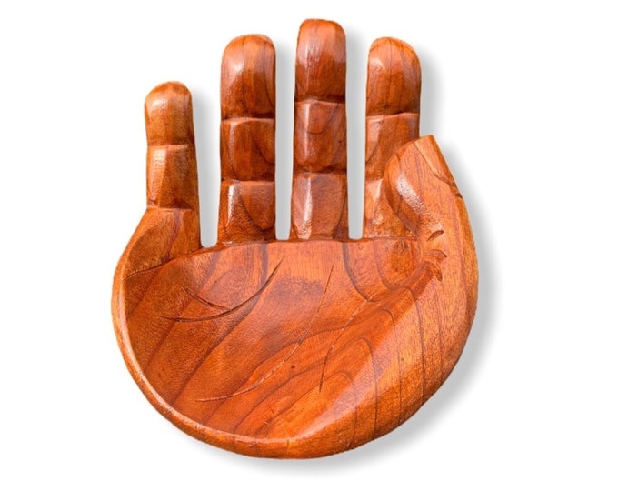 Hand Decor Large Vintage Hand-carved Wooden Hand/vintage Hand Decor/mcm Home Decor ...