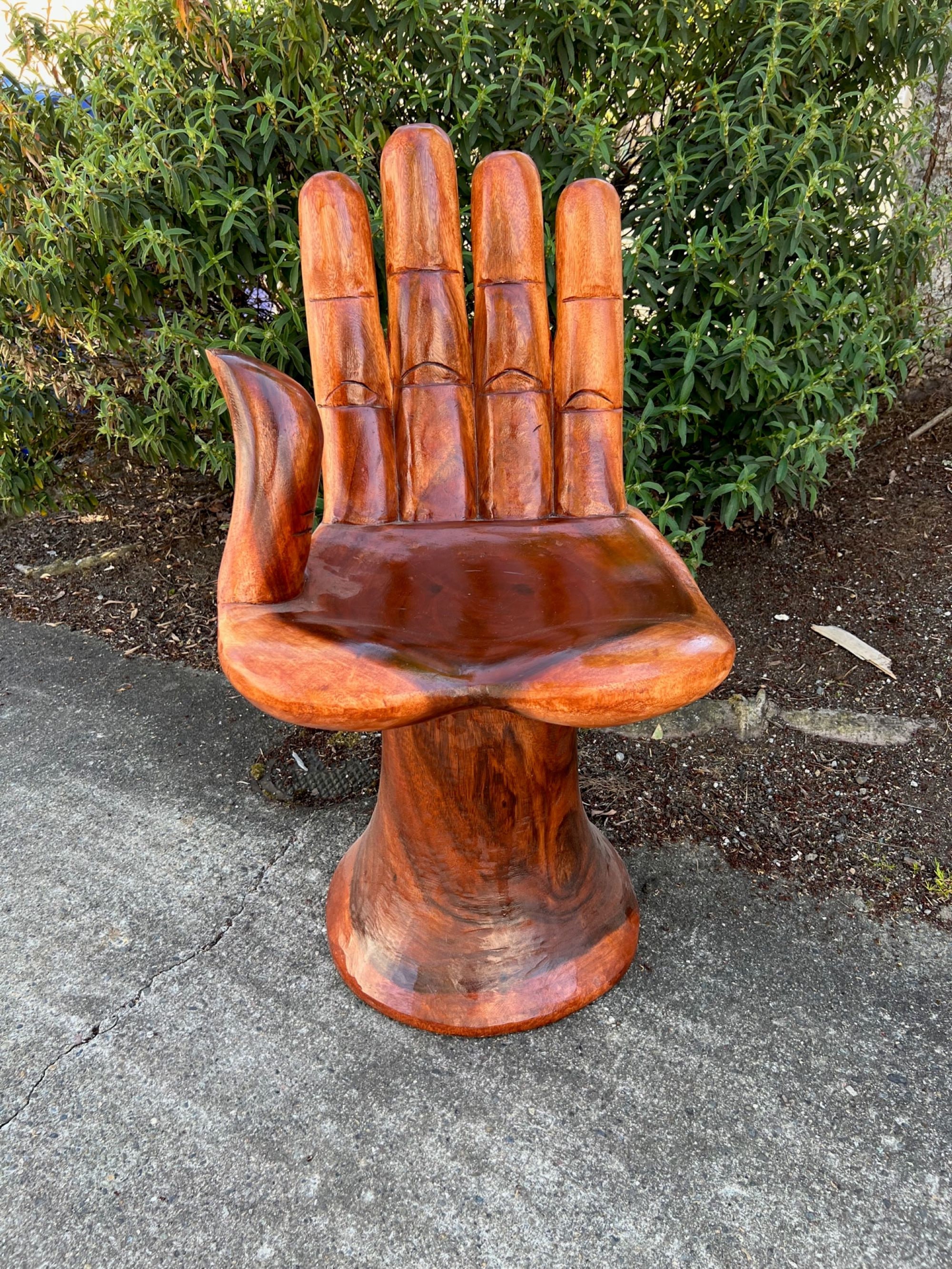 Carved Wooden Hand Chair. Etsy