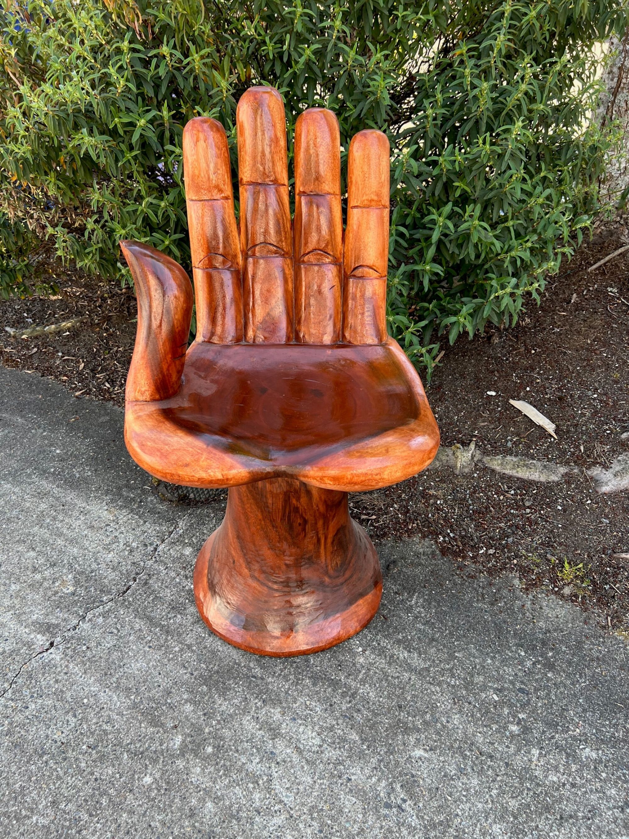 Hand shaped seat hotsell