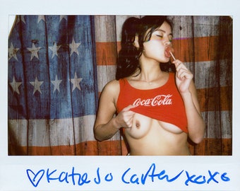 Autographed Original One-of-a-Kind Instax Wide Nude Photo of Beautiful Katie Jo #186 by J.C. Chang