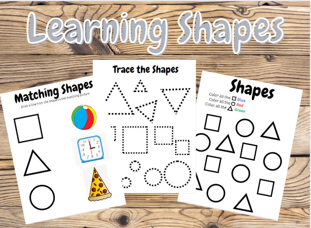 Learning Shapes Printable Pack - Etsy