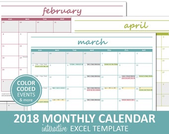 2018 excel planner etsy