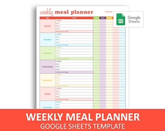 weekly meal planner etsy diet planer
