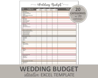 wedding budget etsy