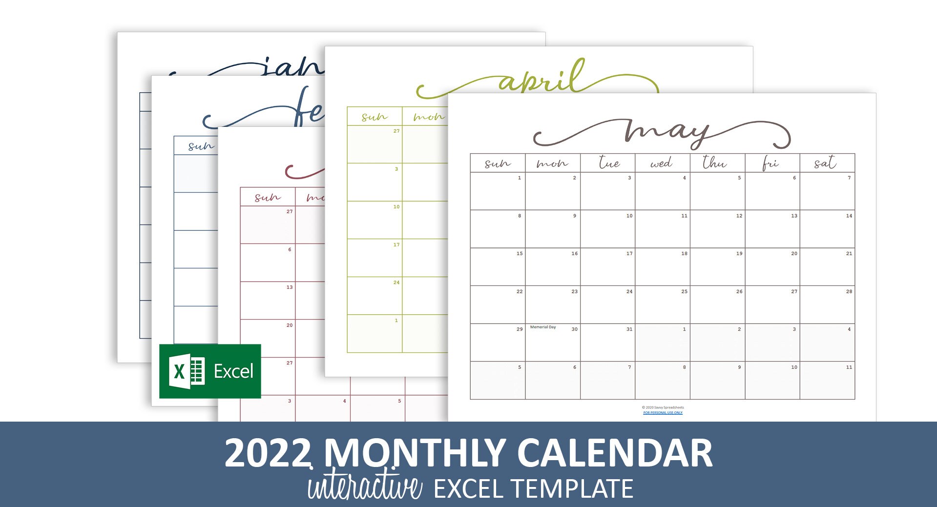elegant monthly calendar 2022 excel template printable etsy australia