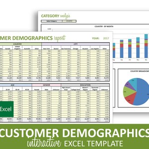 Customer Demographics Report Excel Template Printable | Etsy Australia