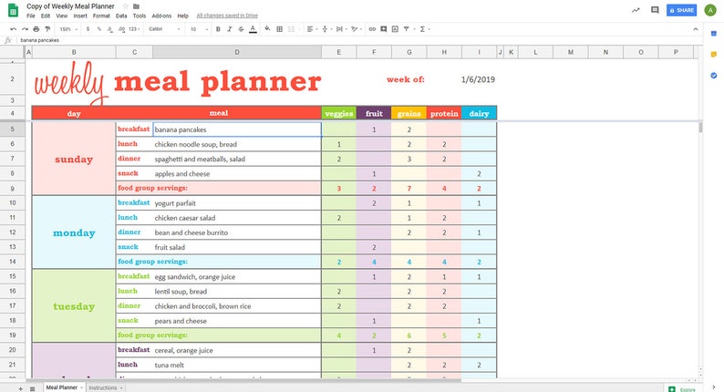 weekly-meal-planner-google-sheets-template-printable-etsy