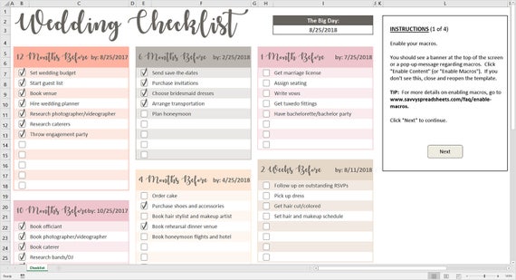 wedding checklist