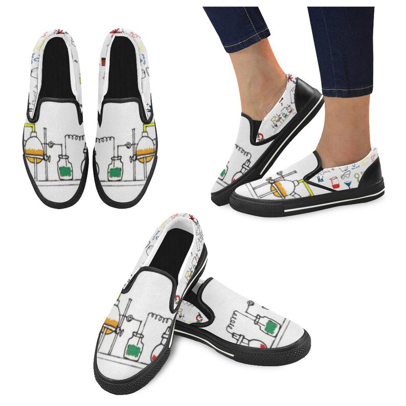 Science Lab Women's Slipon Shoes Medical Medicine Science Etsy