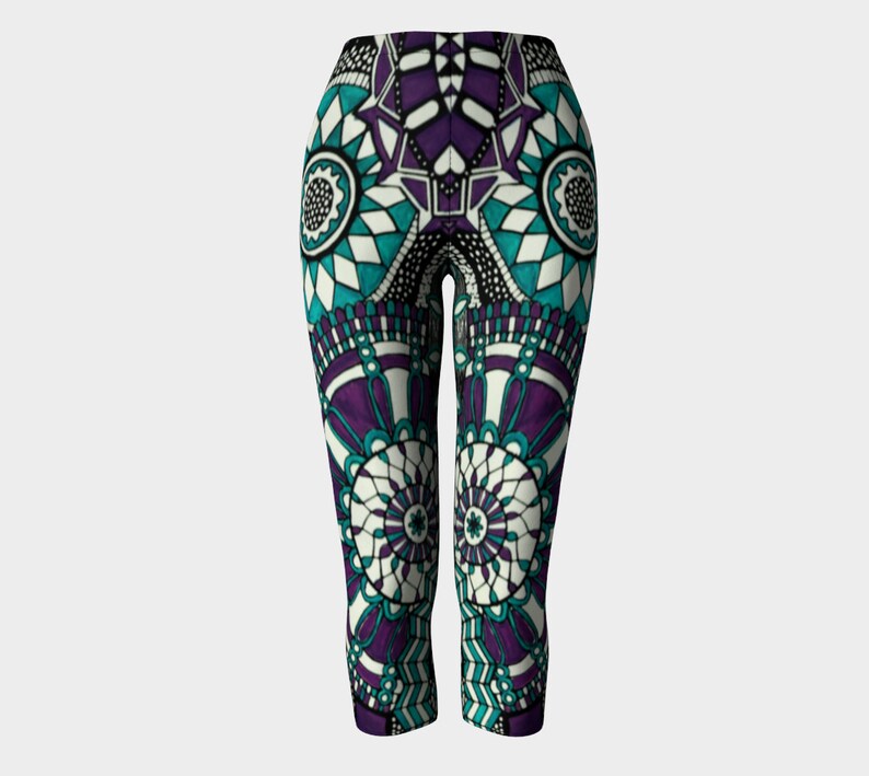 JEWEL CaprisYoga Pants CaprisYoga PantsWomanTeenYogaExcerciseWearable ArtClothingLadiesXS-S-M-L-XL