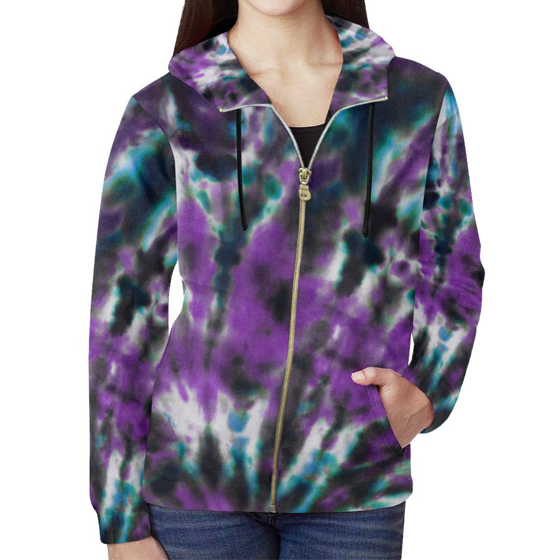 Grape Splash Hoodie XS S M L XL Tie Dye Purple Black Blue Etsy
