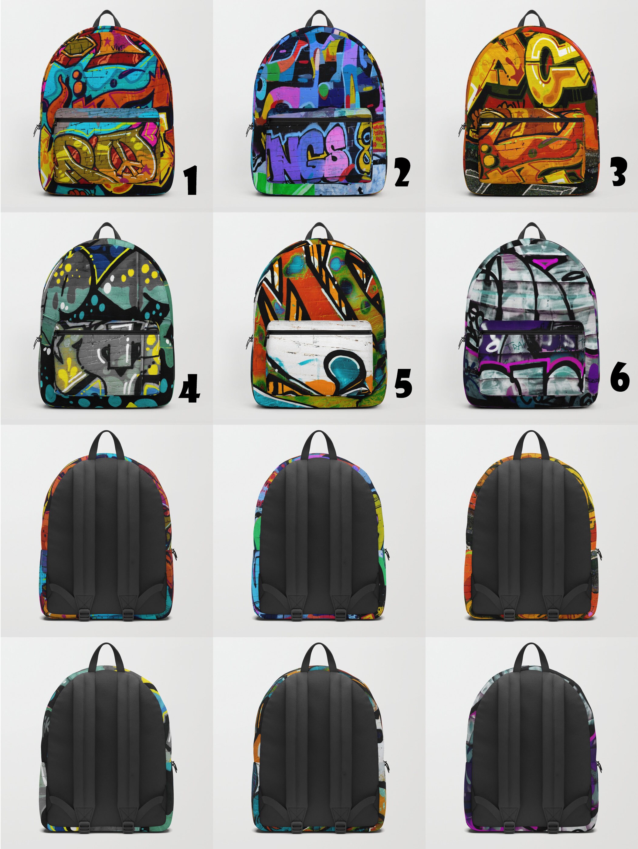 Street Graffiti Backpack Street Art Urban Art Spray Paint Etsy