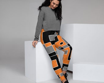 grey and orange clothes