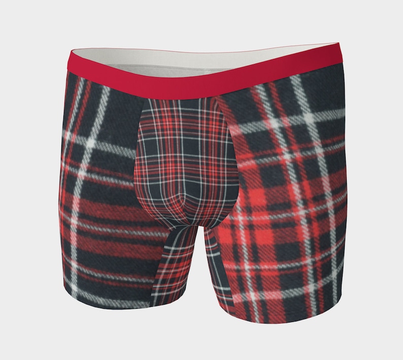 TARTAN Boxers Underwear Briefs Scotland Scottish Plaid Red | Etsy