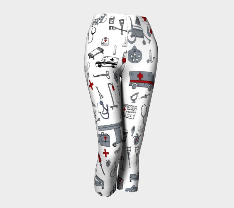 HOSPITAL Leggings Capris XSSMLXL Medicine Medical Doctor Etsy