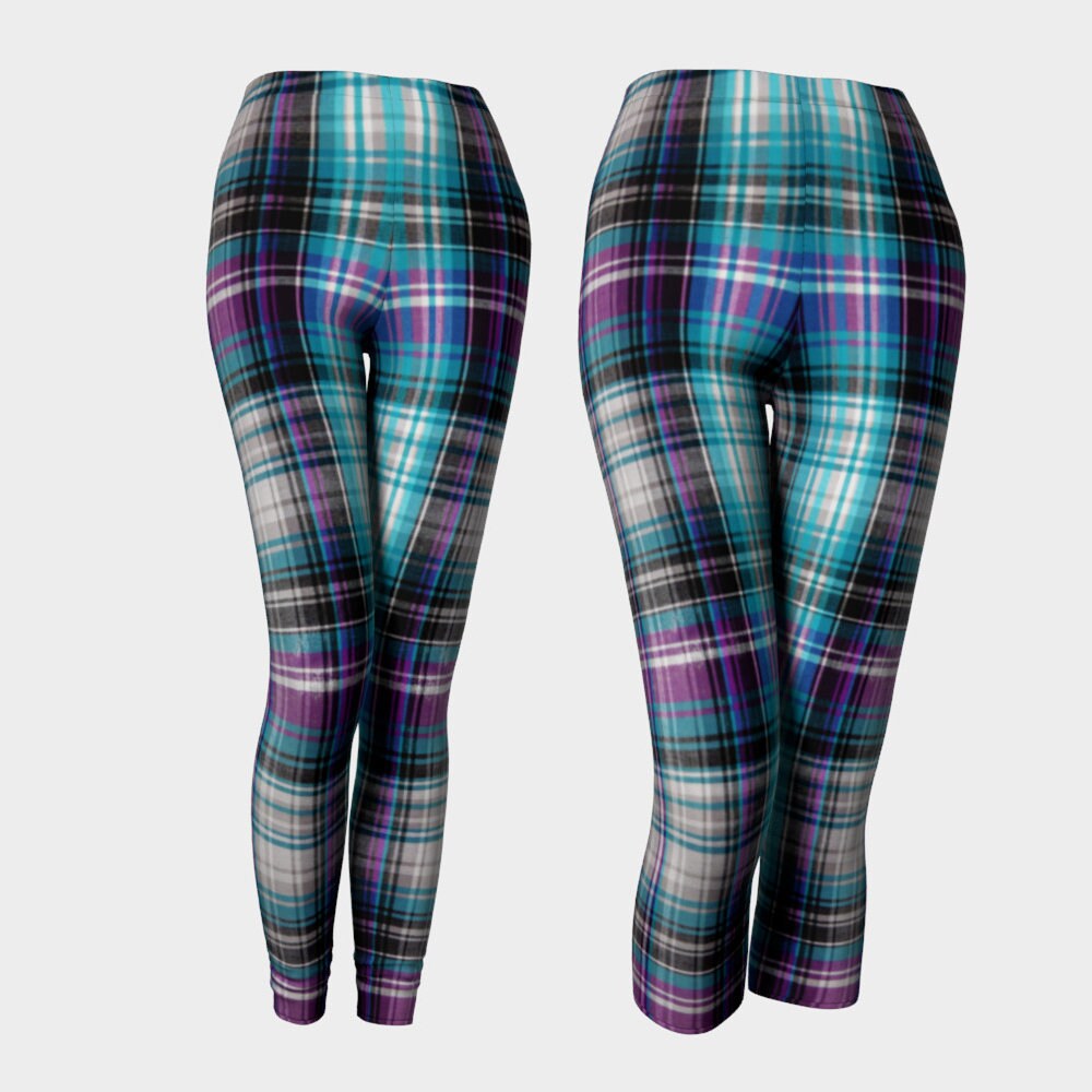 PLAID Leggings Capris Plus Regular 