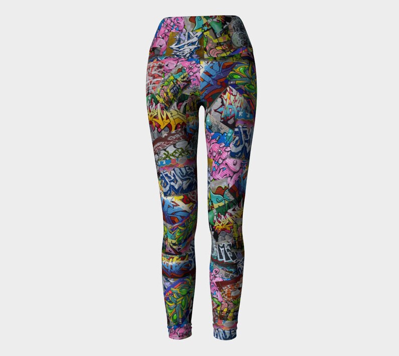 GRAFFITI Yoga Leggings Street ArtSpray PaintMulti Etsy