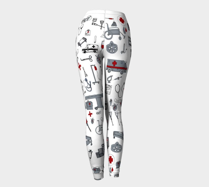 HOSPITAL Leggings Capris XSSMLXL Medicine Medical Doctor Etsy