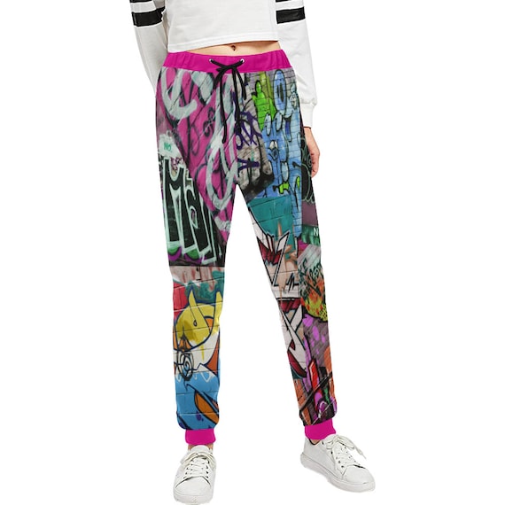 graffiti joggers womens