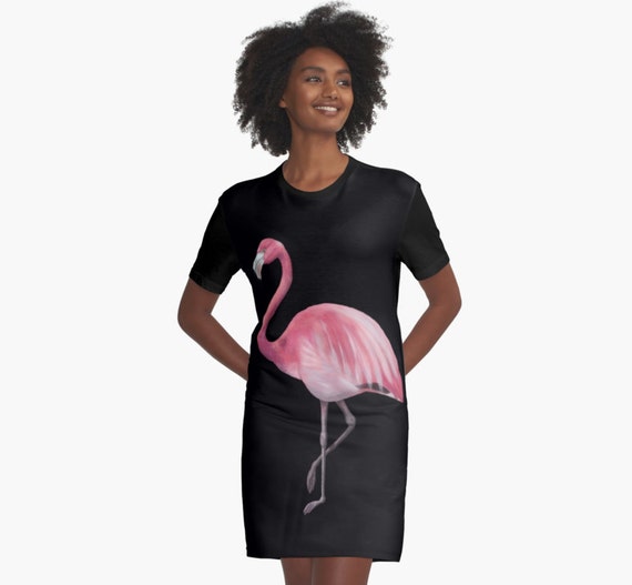 Pink Flamingo T-Shirt Dress Clothes Art Bird Nature Animal | Etsy