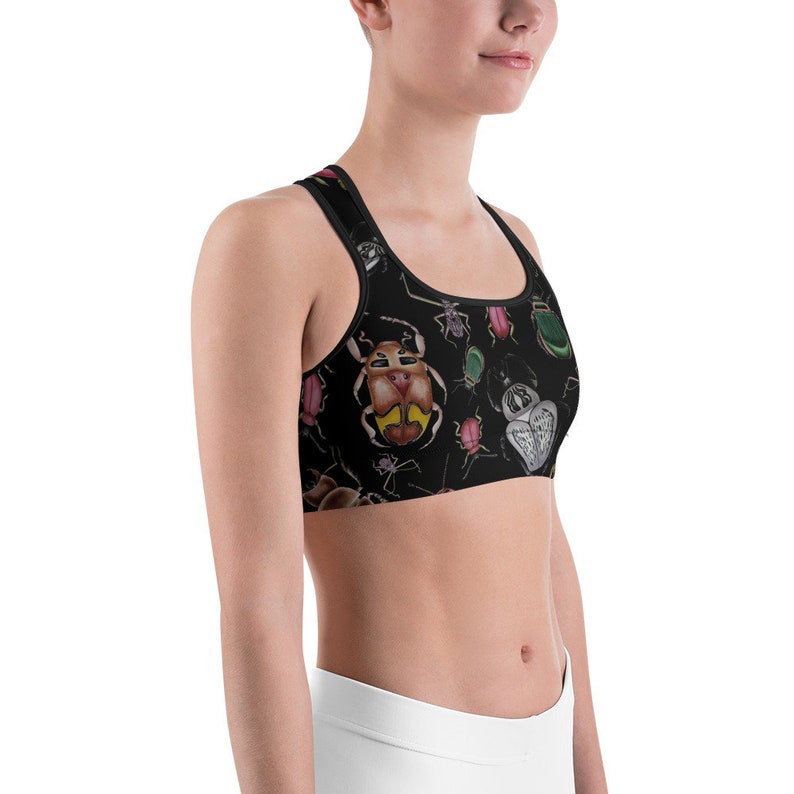 Beetles Sports Bra Racerback XS S M L XL XXL Insect Nature Art Women Teen Girls