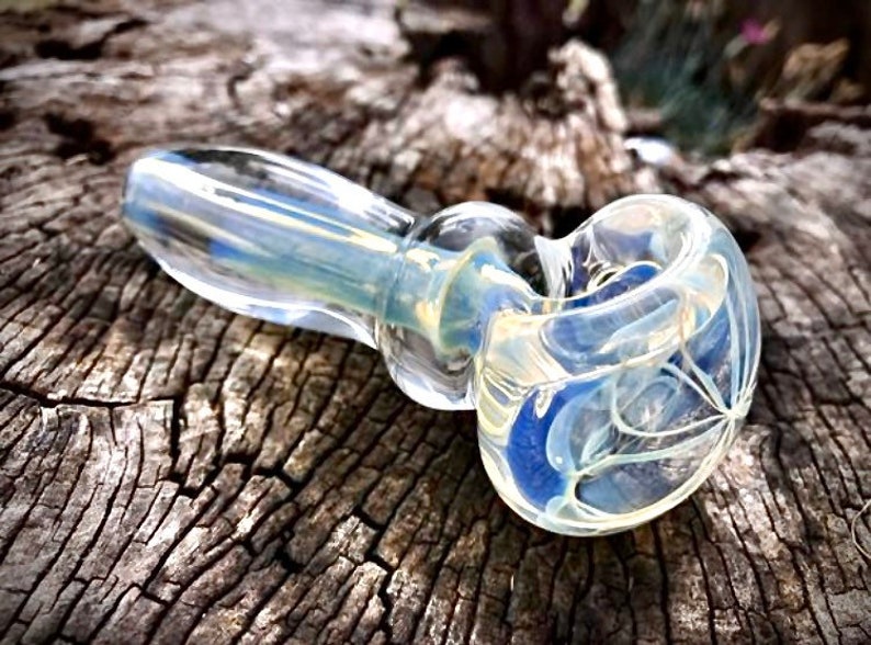 Electric Jellyfish. Color Changing Glass Pipe. Smoking Bowl. Etsy