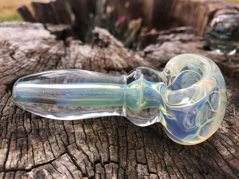 Electric Jellyfish. Color Changing Glass Pipe. Smoking Bowl. Etsy