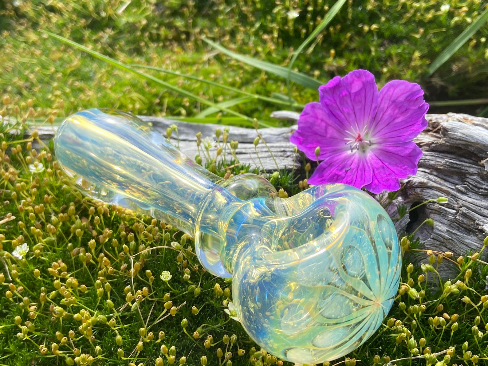 Electric Jellyfish. Color Changing Glass Pipe. Smoking Bowl. Etsy
