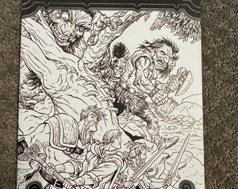 Beware the Eye of Odin Issue 2, Black and White Cover