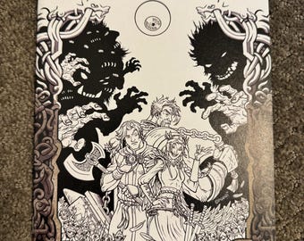 Beware the Eye of Odin Issue 1, Black and White Cover