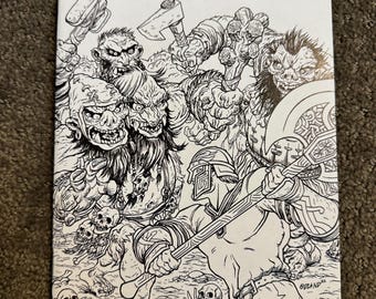 Beware the Eye of Odin Issue 3, Black and White Cover
