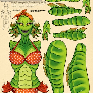 Creature From The Black Lagoon: Swamp Betty Paper Doll