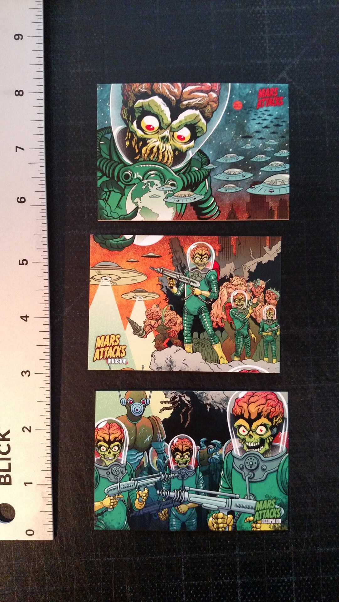 Mars Attacksuprising Triptych Card Set Etsy