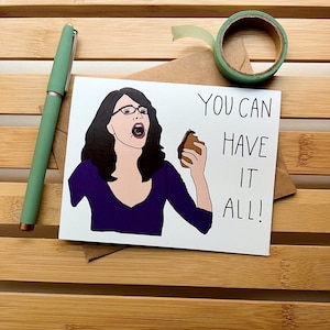 Tarjeta de felicitación descargable 30 Rock Liz Lemon Sandwich