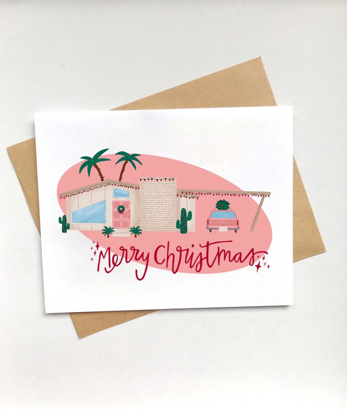 Palm Springs Christmas Card Etsy